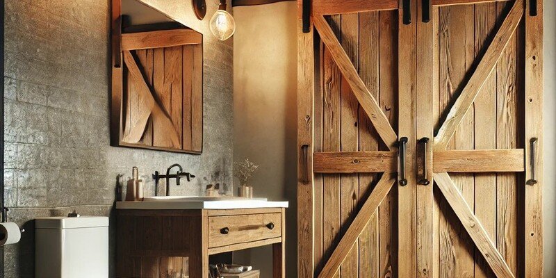 Barn Door Washroom